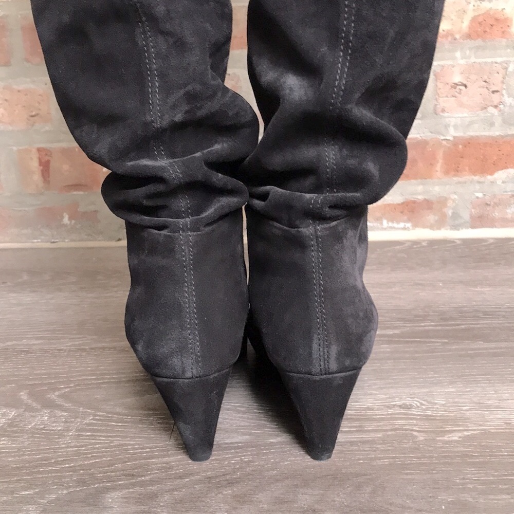 Pedro Garcia Onara Knee-high suede wedge boots. - Picture 7 of 17